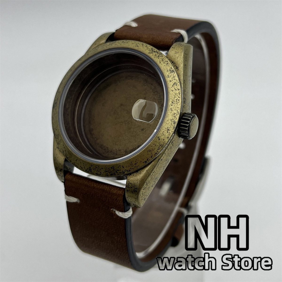 Seiko Watch 5 Sports - 39mm bronze escovado caixa de relógio