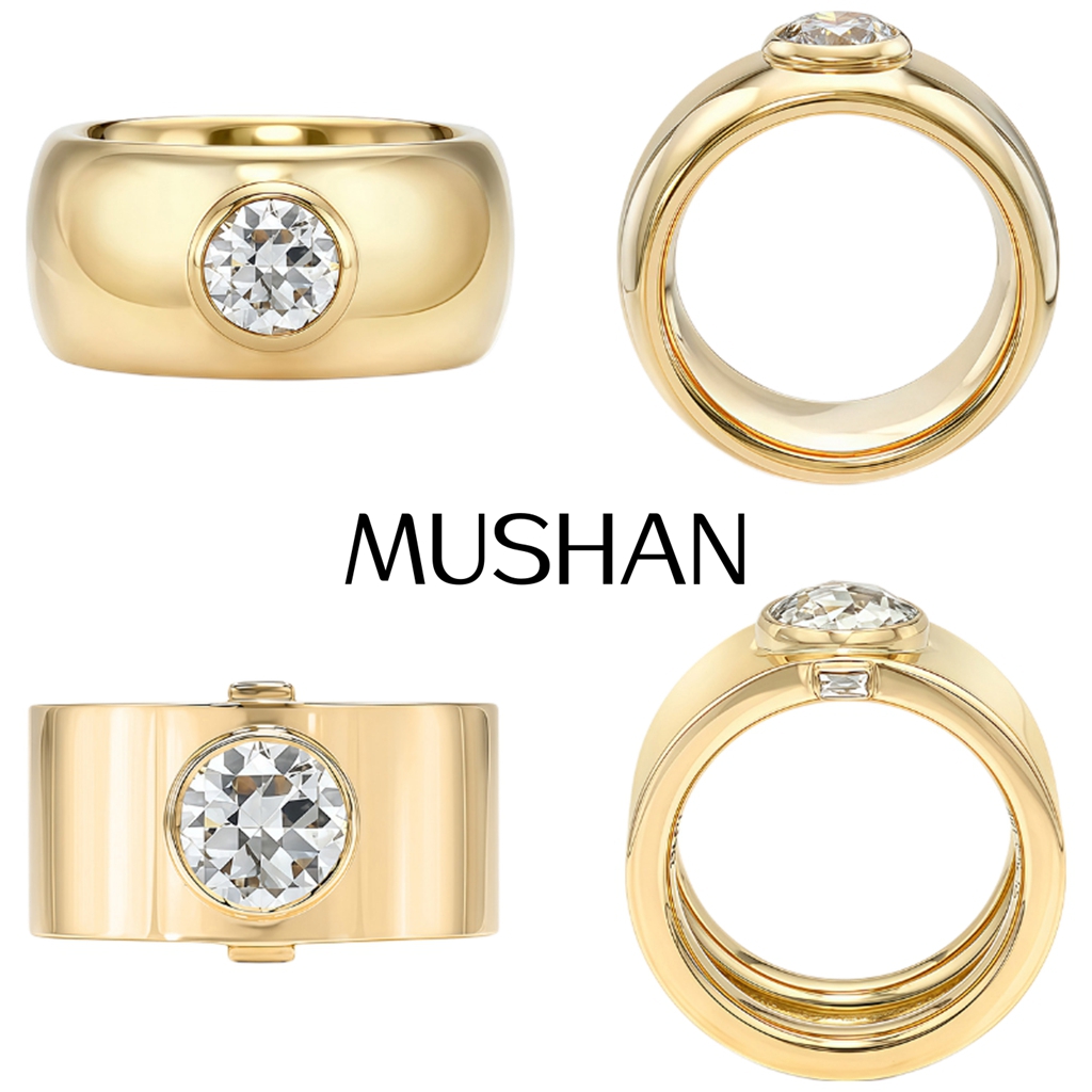Moissanite Ring - Anel de Prata Esterlina 925 Personalizado