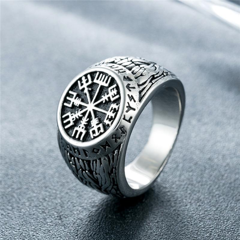 Mens Signet Ring - Vintage viking rune signet scandinavn anéis