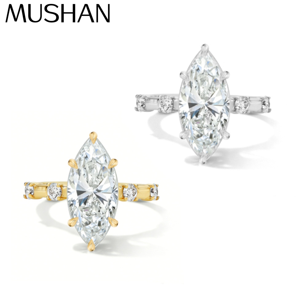 Moissanite Ring - Anel de Prata Esterlina 925 MUSHAN