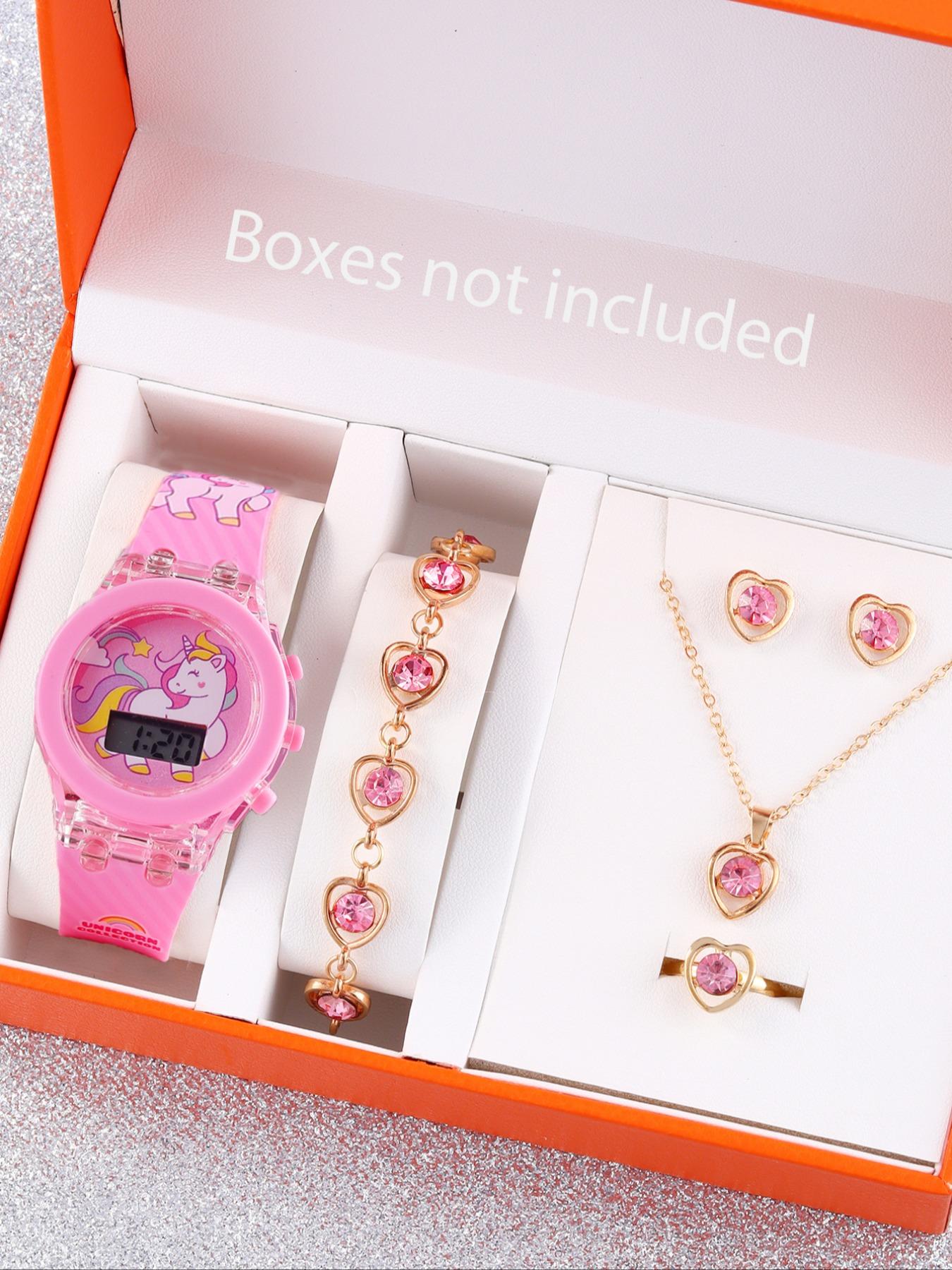 Does Jewelry Include Watches - Conjunto de relógio eletrônico infantil Unicorn