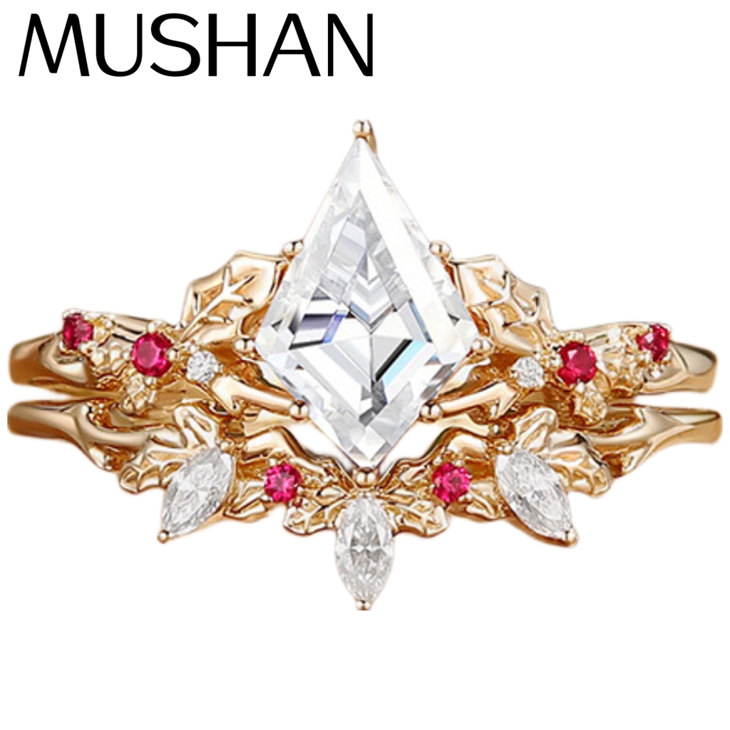 Moissanite Ring - Anel de Prata Esterlina 925 MUSHAN