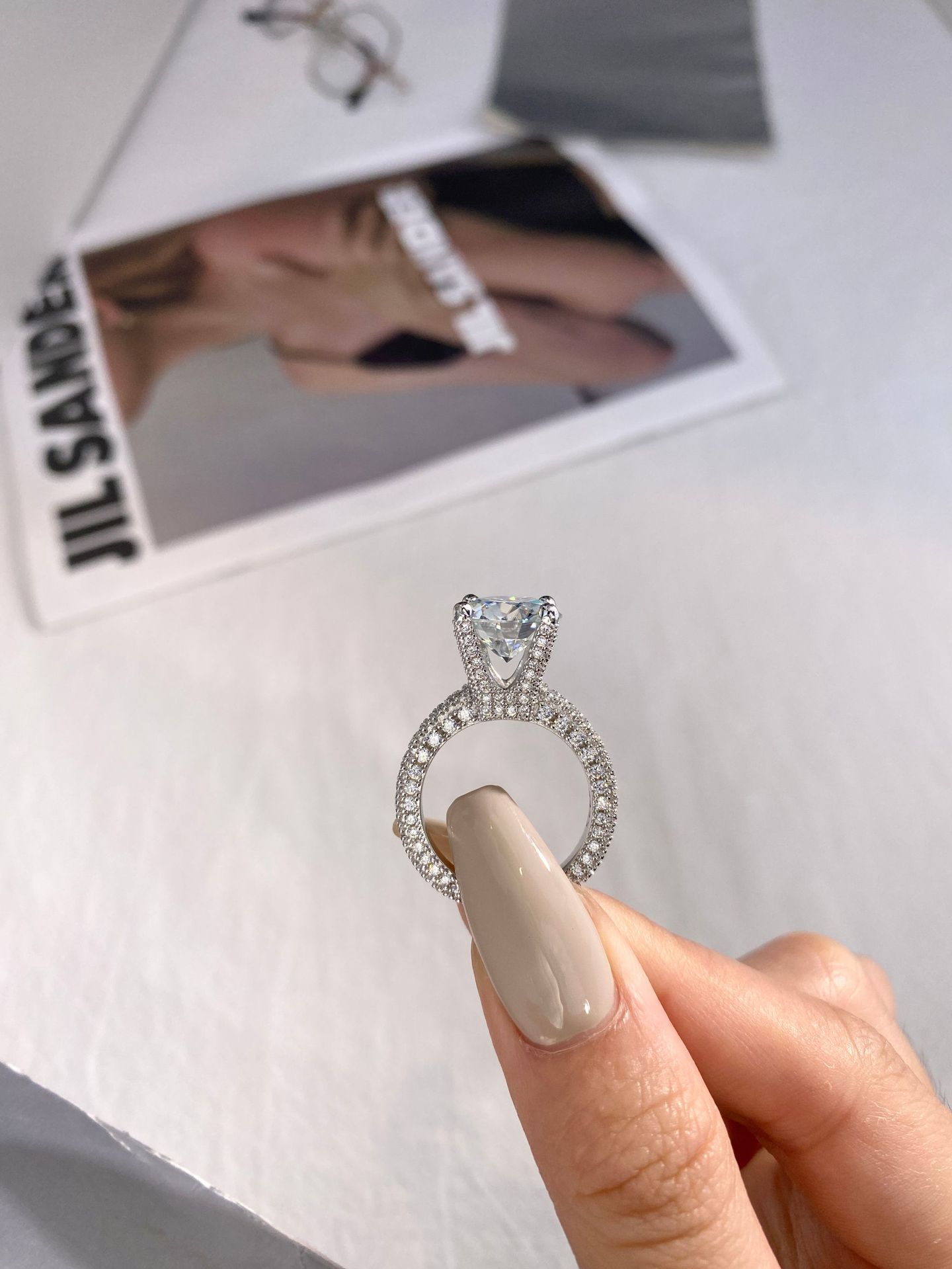 Anéis de diamante moissanite r - Moissanite Ring avaliação e preço