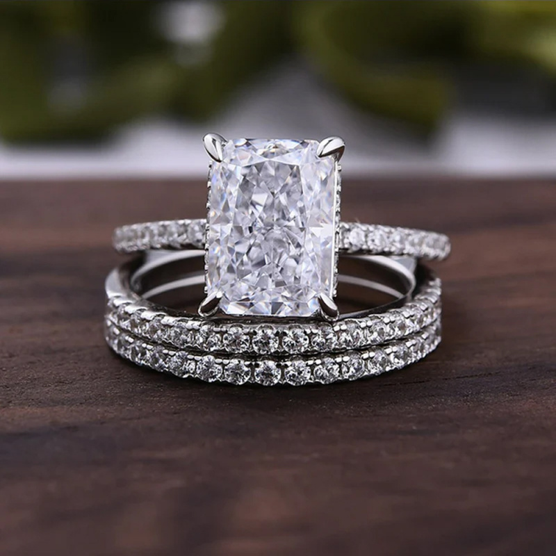 Conjunto de Anéis de Moissanit - Moissanite Ring avaliação e preço