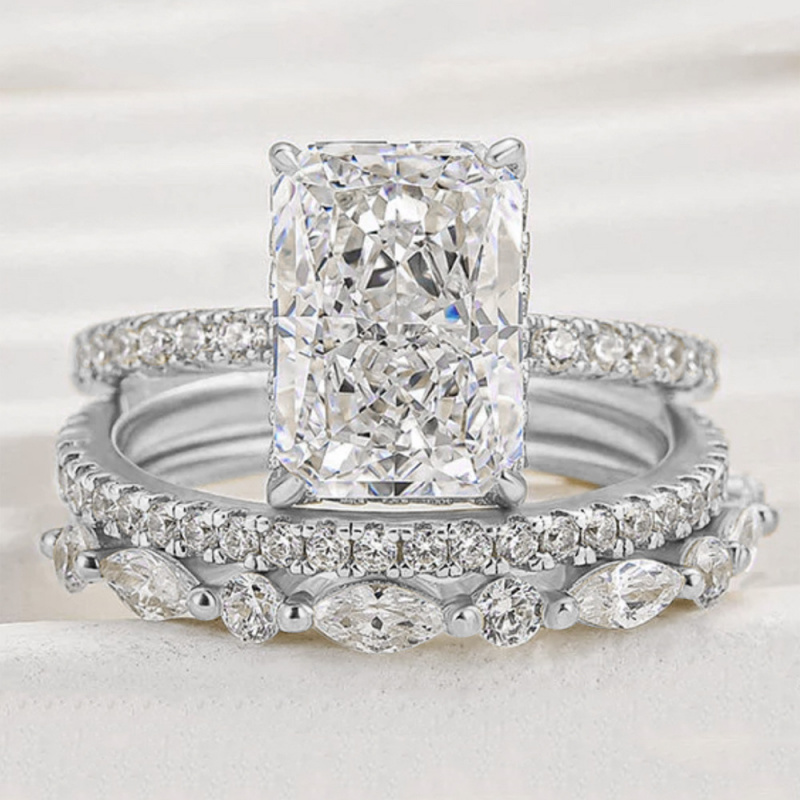 Conjunto de Anéis de Moissanit - Moissanite Ring avaliação e preço