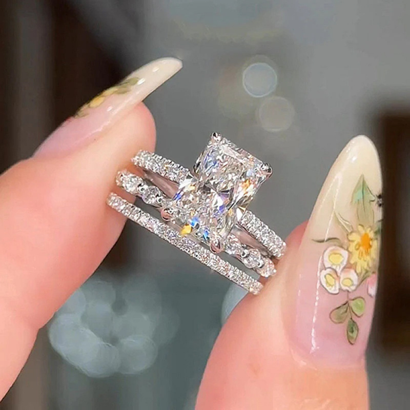 Conjunto de Anéis de Moissanit - Moissanite Ring avaliação e preço