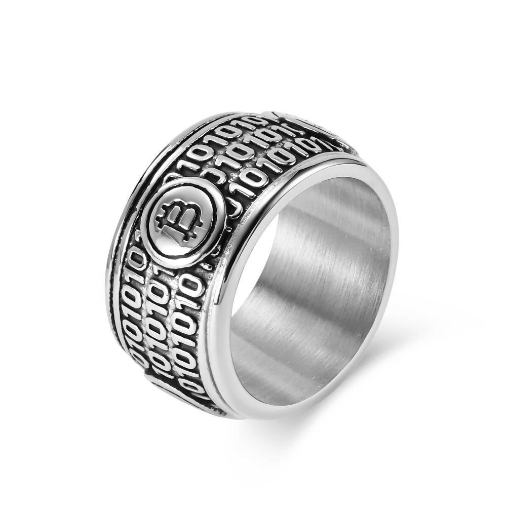 Punk rock titânio aço sistema  - Mens Signet Ring avaliação e preço