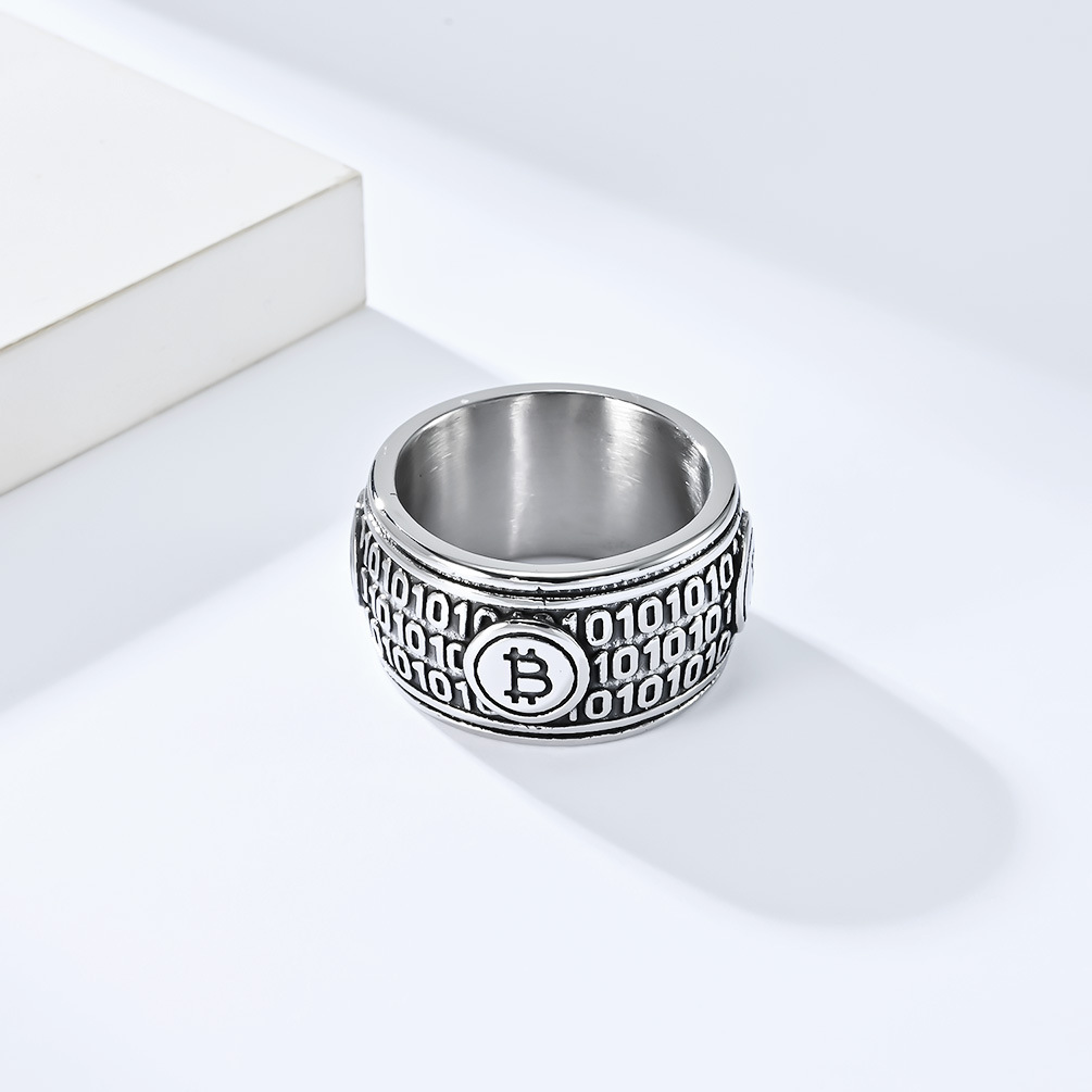 Punk rock titânio aço sistema  - Mens Signet Ring avaliação e preço