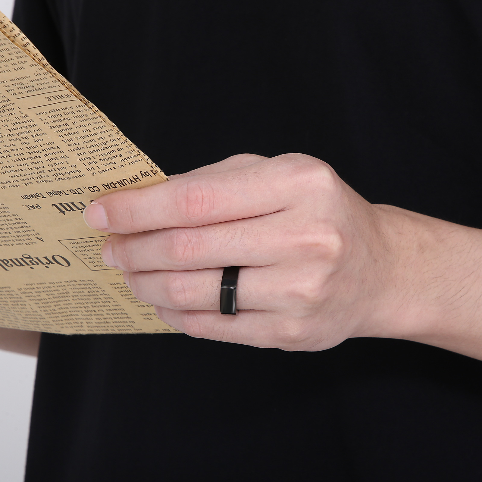 Anel de sinete anel de aço ino - Mens Signet Ring avaliação e preço