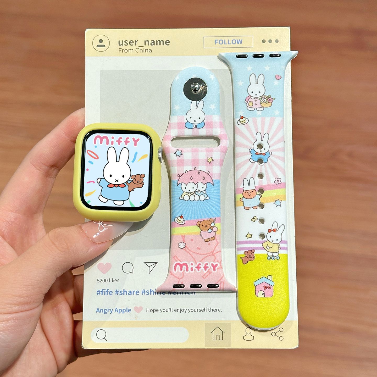 Pulseira de Silicone Miffy Cor - Watch Strap Replacement avaliação e preço