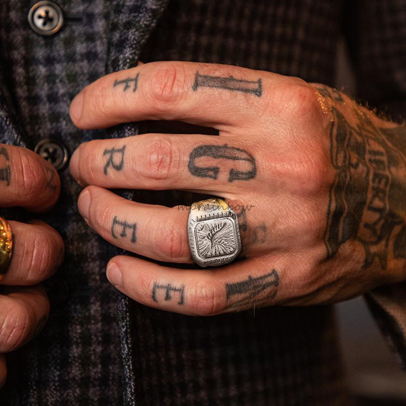 Anel de Sinete Águia-Careca pa - Mens Signet Ring avaliação e preço