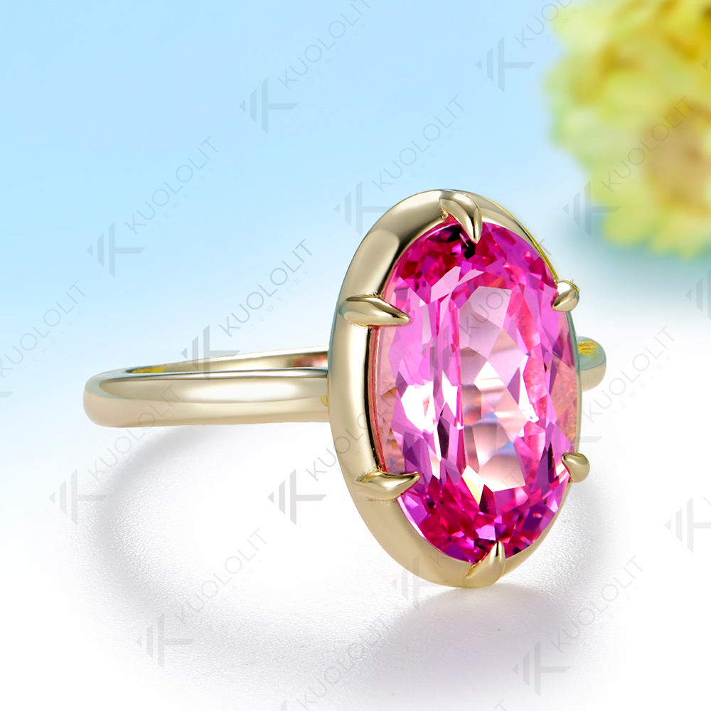 Anel personalizado com safira  - Moissanite Ring avaliação e preço