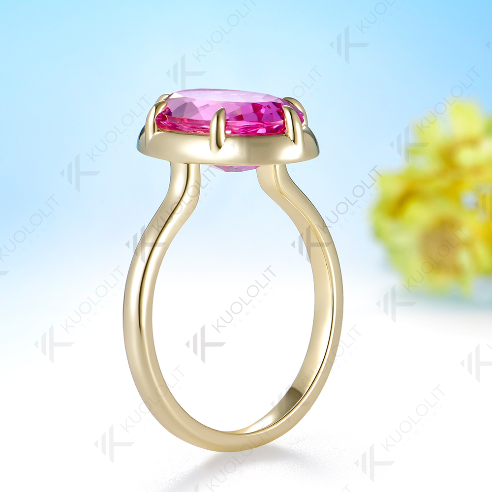 Anel personalizado com safira  - Moissanite Ring avaliação e preço